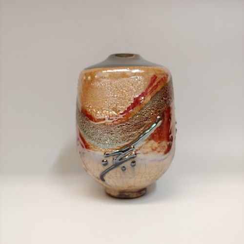 #220424 Raku Glitter Glaze 6x5 $32 at Hunter Wolff Gallery